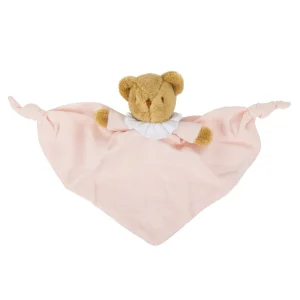 Doudou hochet ourson rose clair