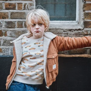 Blouson - Velours doublé moumoute écru