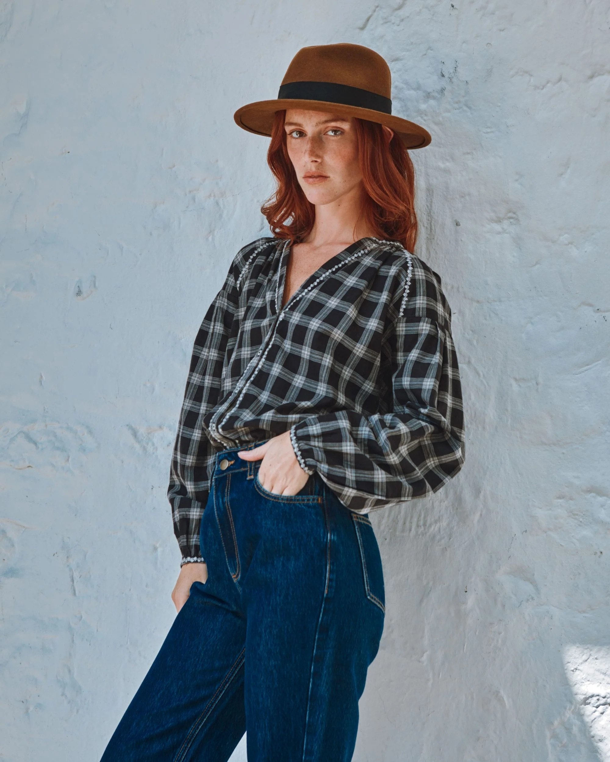 Blouse - Carreaux noir