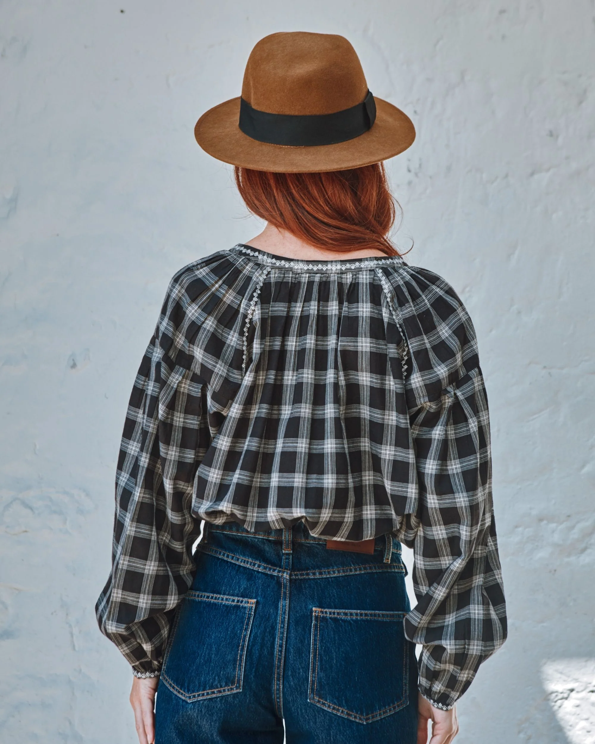 Blouse - Carreaux noir – Image 4