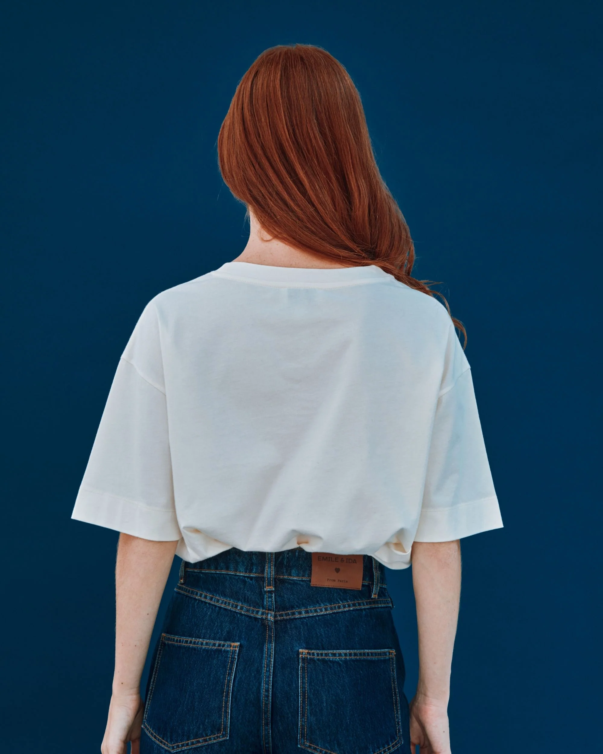 T-shirt - Oversize badges coton bio écru – Image 4