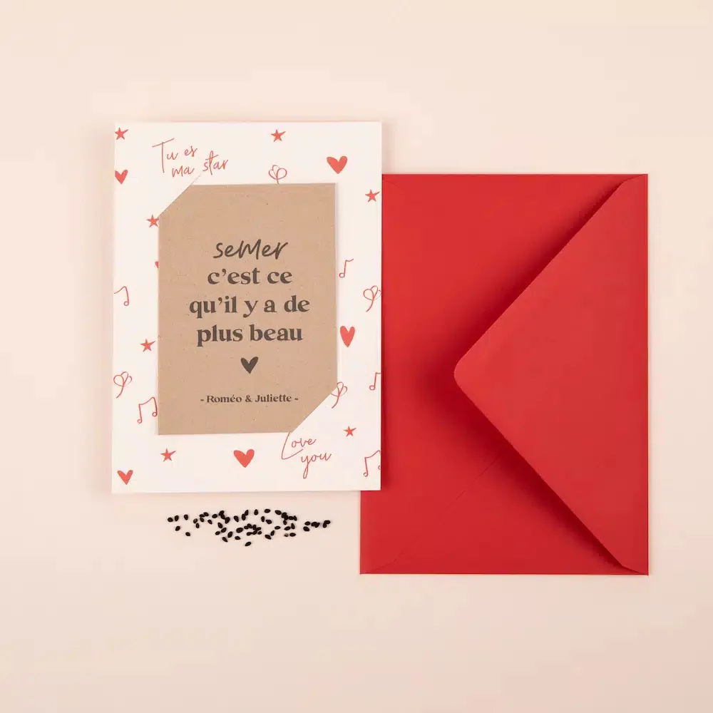 Carte d'amour à graine - Semer c’est ce qu’il y a de plus beau – Image 2