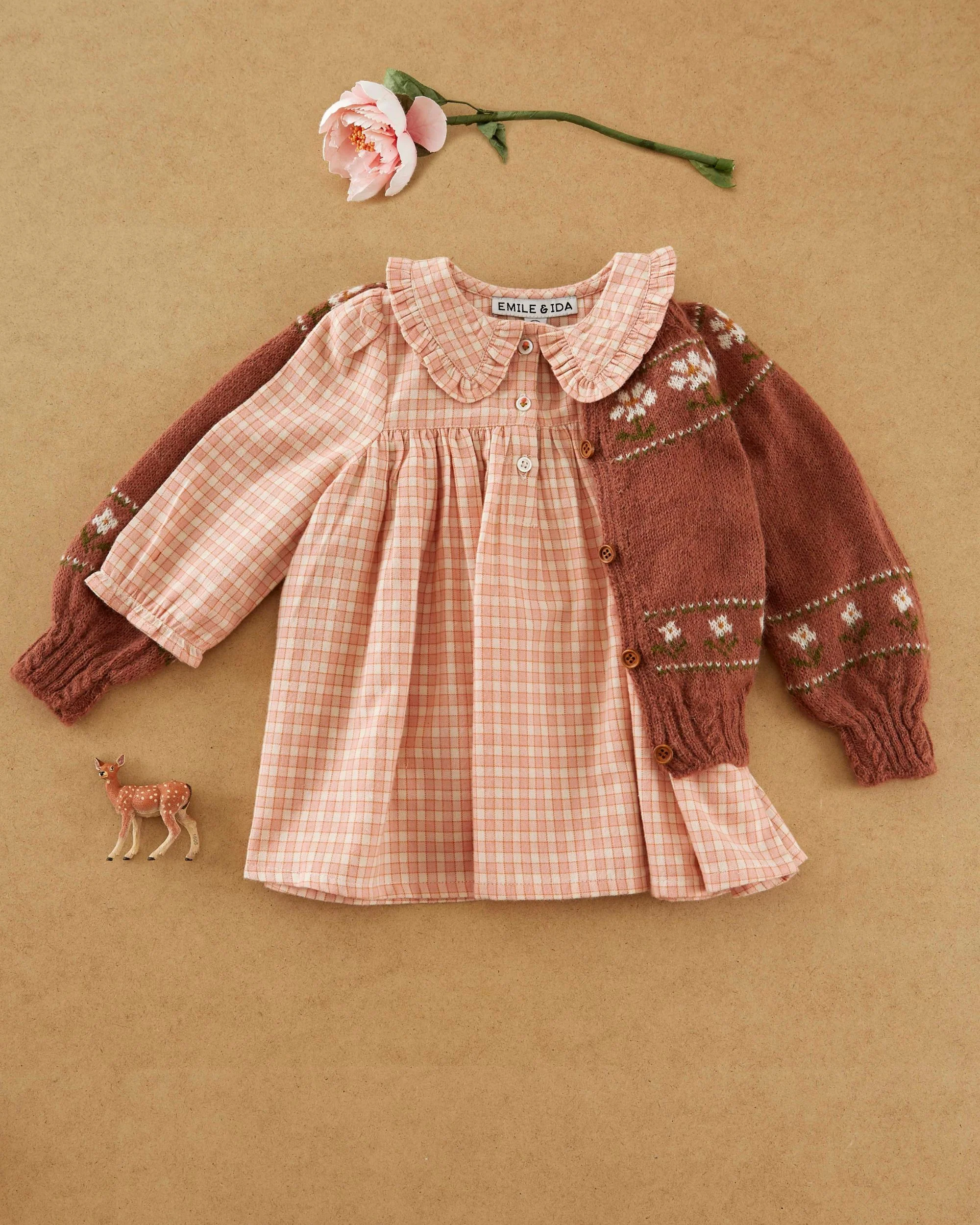 Cardigan - Jacquard Marguerite bois de rose – Image 6
