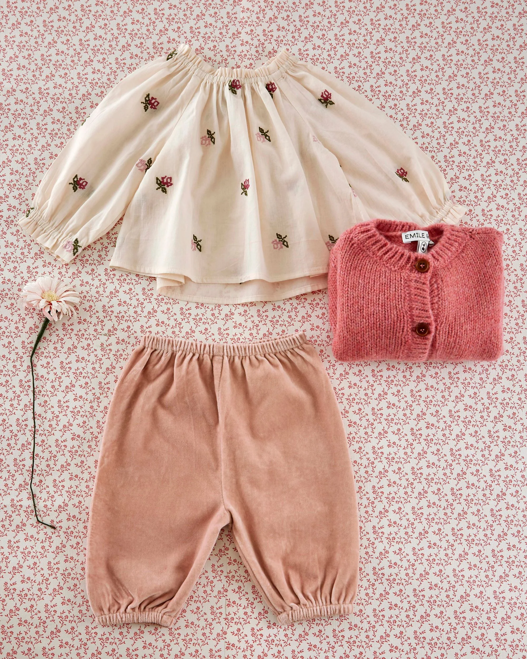 Blouse - Fleurs point de croix écru – Image 8