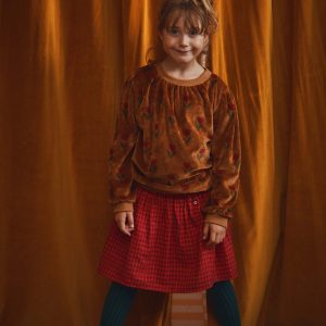 Sweat - Velours tulipe joyeuse marron