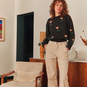 Pantalon - Ample Velours écru
