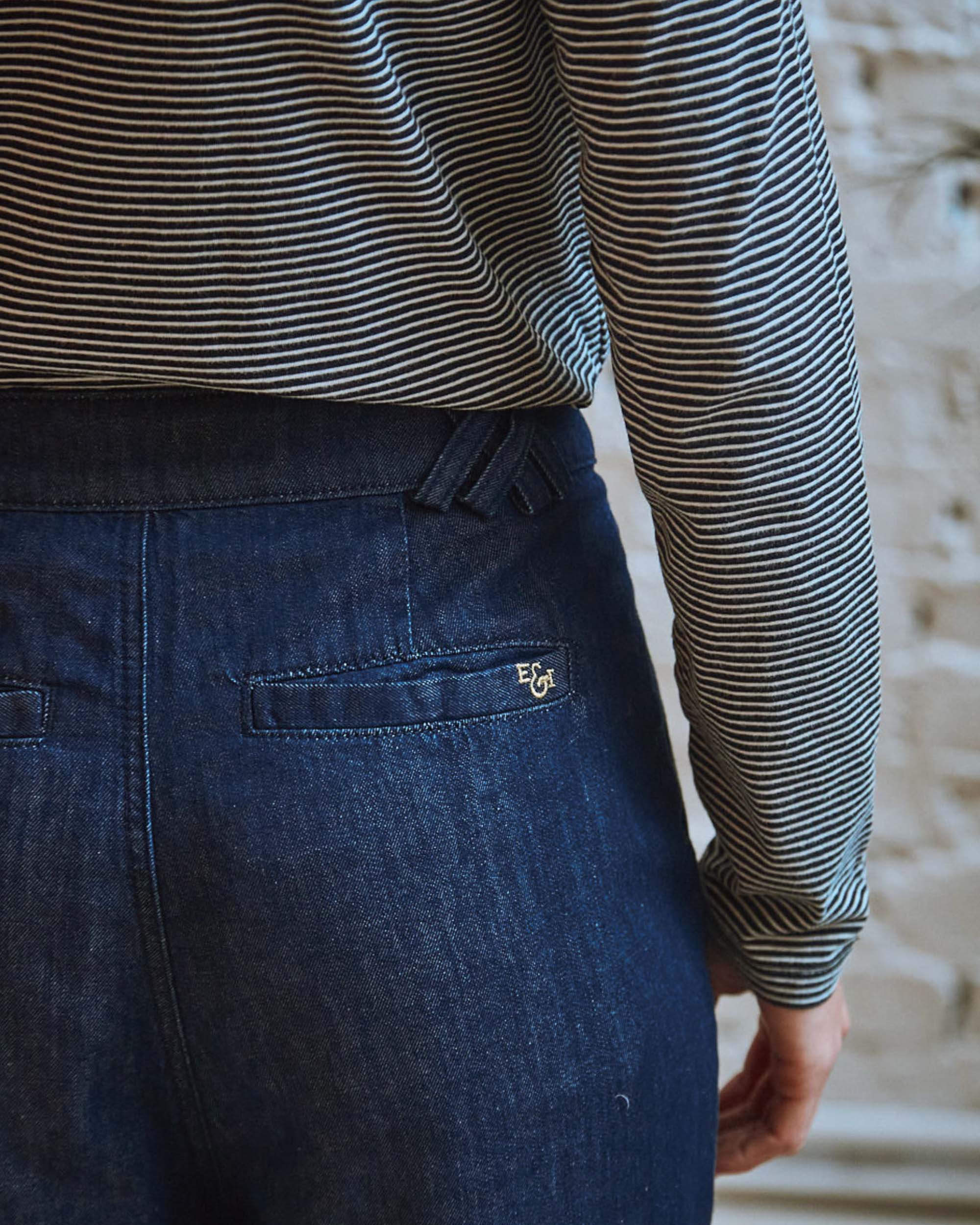 Pantalon - Carotte denim bleu foncé – Image 4