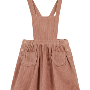 Robe tablier - Velours poudre