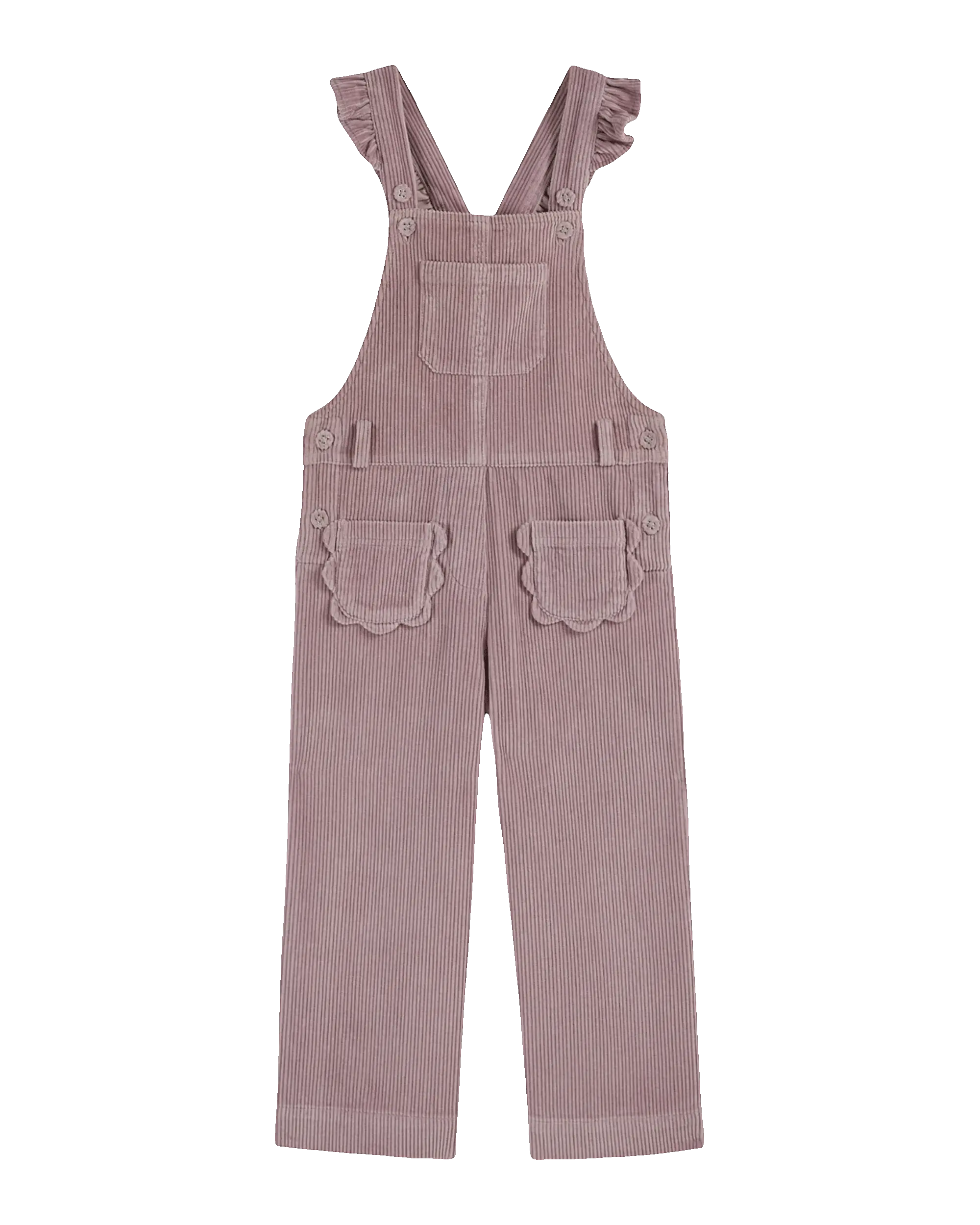 Salopette - Volantée Velours mauve