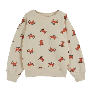 Sweat - Chien skateur crème