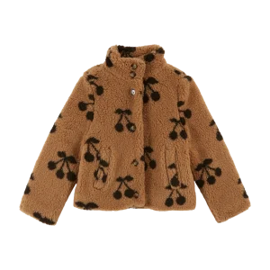 Manteau enfant - Sherpa cerises caramel