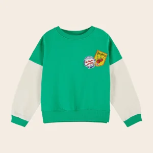 Sweat - Badges coton bio vert