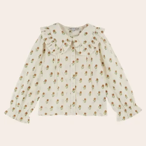 Blouse - Fleurs doré crème