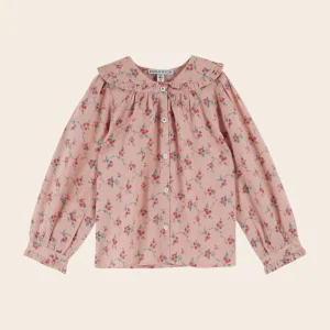 Blouse - Rose à fleurs rouges