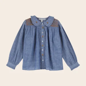 Blouse - Smockée chambray