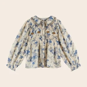 Blouse - Smocké orchid bleu