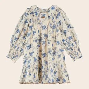 Robe - Smocké orchid bleu