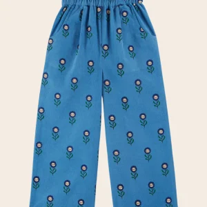 Pantalon - Velours Marguerite bleu