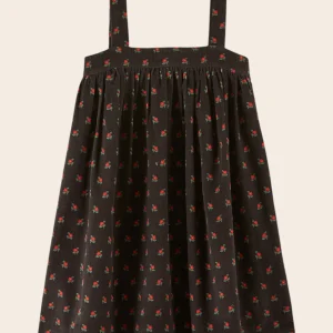 Robe - Bretelles poppy noir