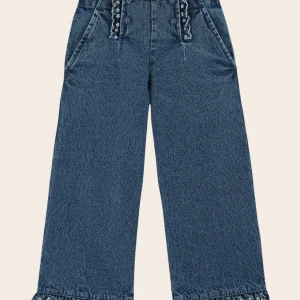 Pantalon à pont - Brodé denim