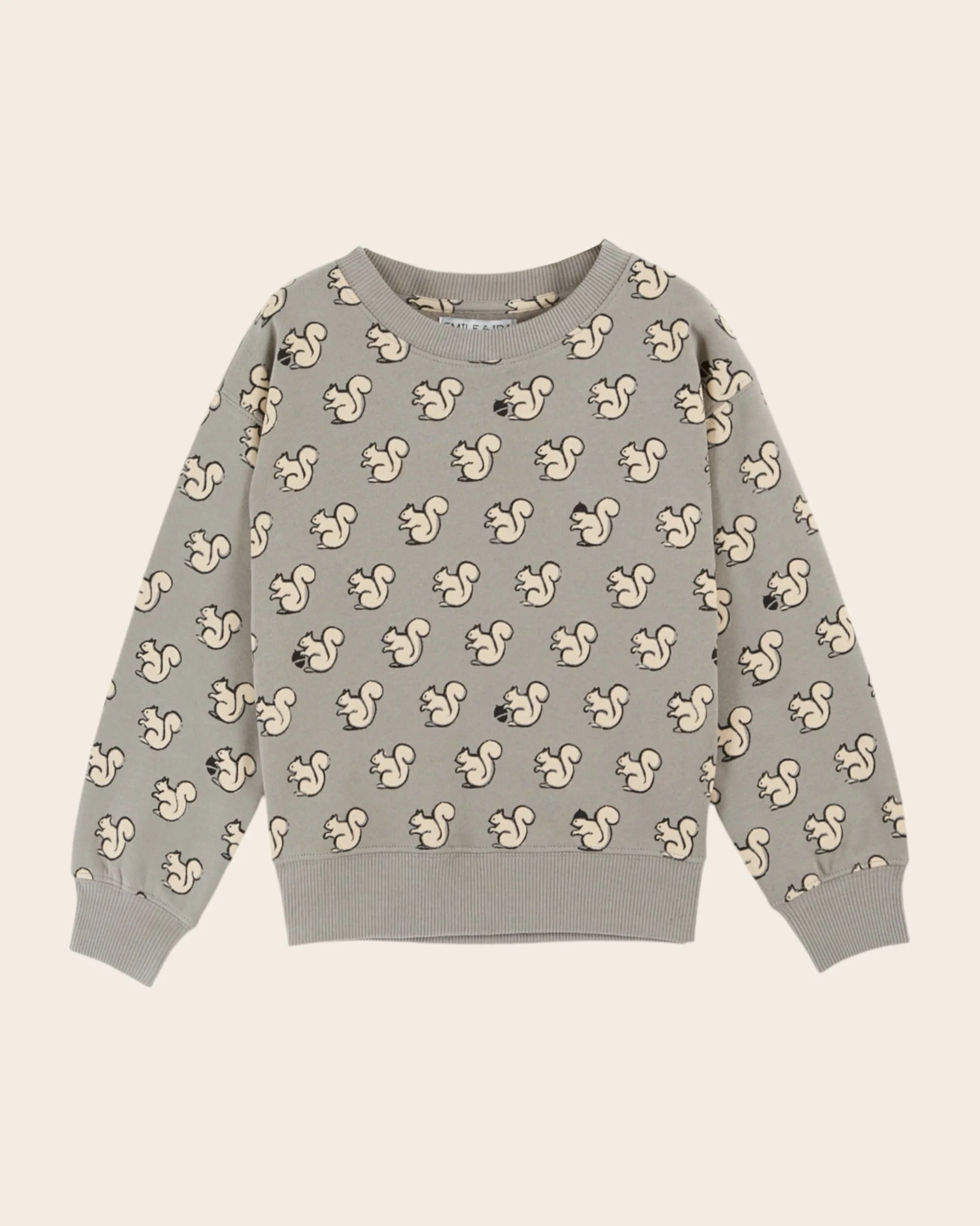Sweat - Écureuils coton bio gris clair – Image 2