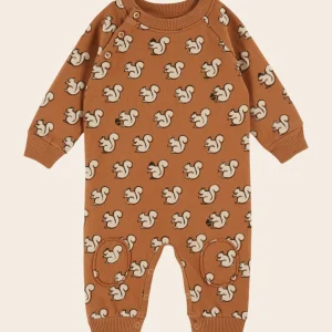 Combinaison - Écureuils coton bio caramel