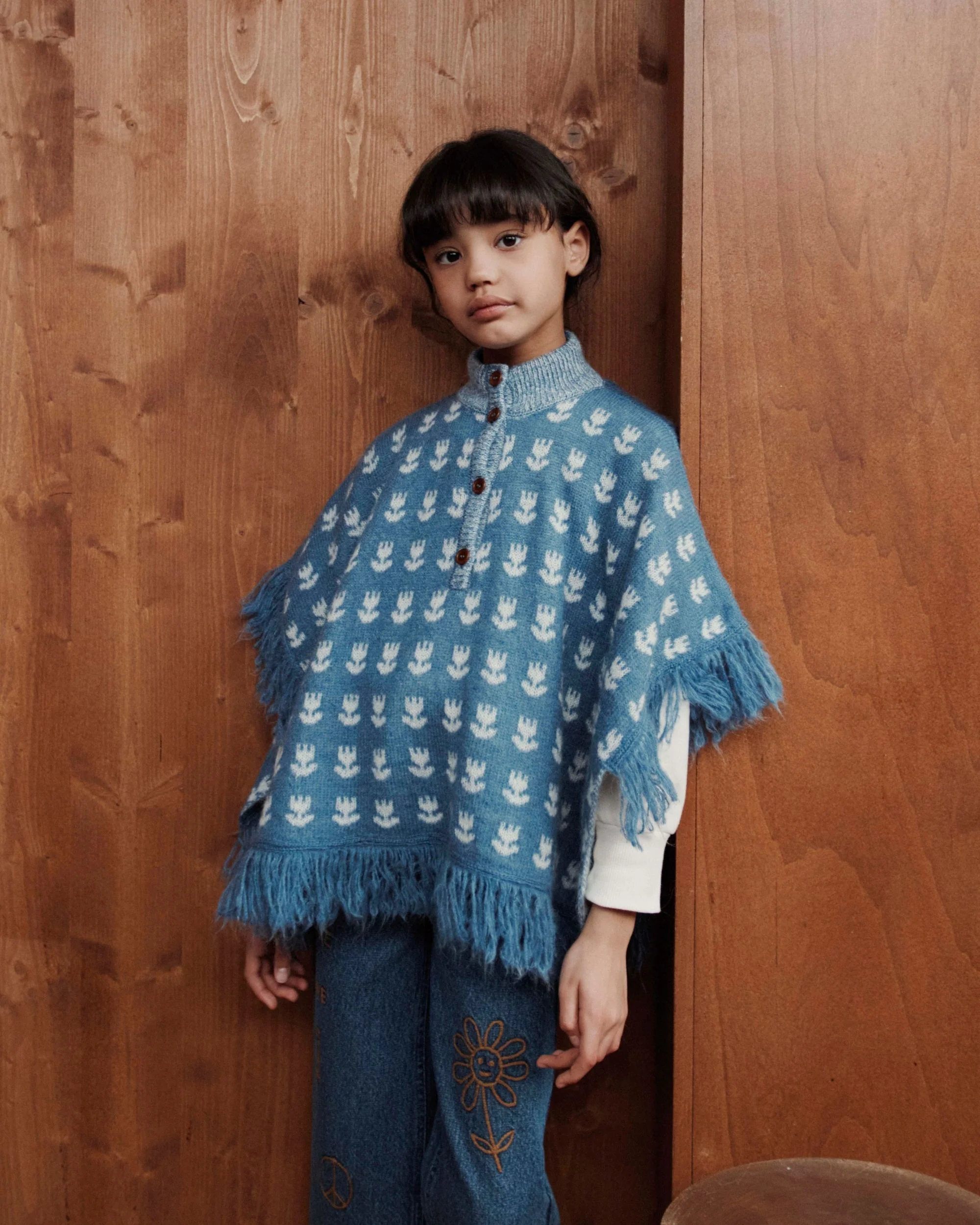 Poncho - Tulipes bleu – Image 2