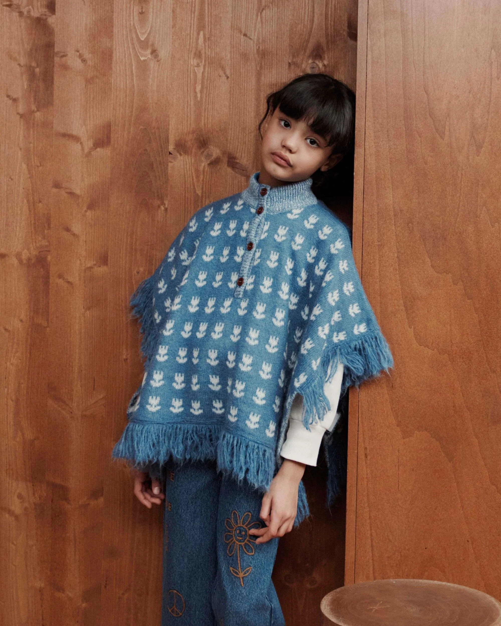 Poncho - Tulipes bleu – Image 3