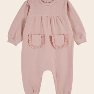 Combinaison - Molletonée coton bio rose