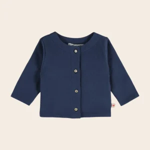 Cardigan - Coton bio bleu nuit