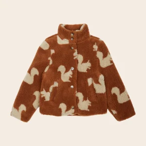 Manteau enfant - Sherpa Écureuils marron
