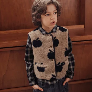 Veste sans manches enfant - Sherpa pommes grège