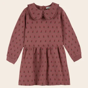 Robe - Molletoné coton bio poppy violine