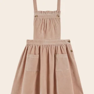 Robe salopette - Velours rose