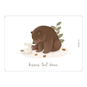 Carte “Bisous tout doux” - Papier Poétic