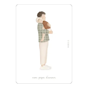 Carte “Mon papa d’amour” - Papier Poétic