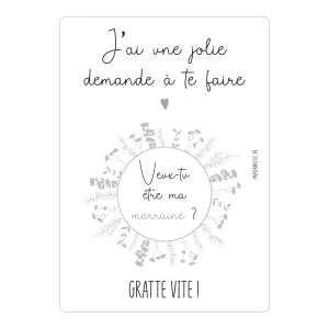Carte à gratter “Marraine” - Papier Poétic