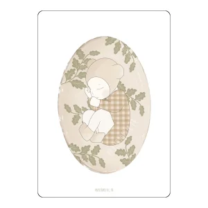 Carte “Bébé” Vichy et Chêne - Papier Poétic