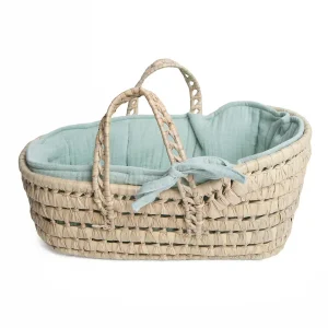 🎊 SOLDES -20% 🎊 Couffin poupée en feuilles de palmier BOBBLE vert - Wookids