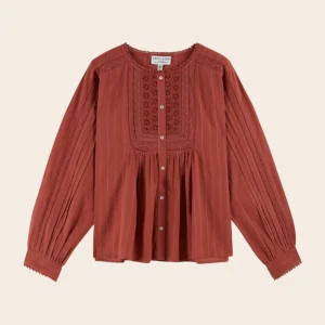 Blouse - Dentelle brique