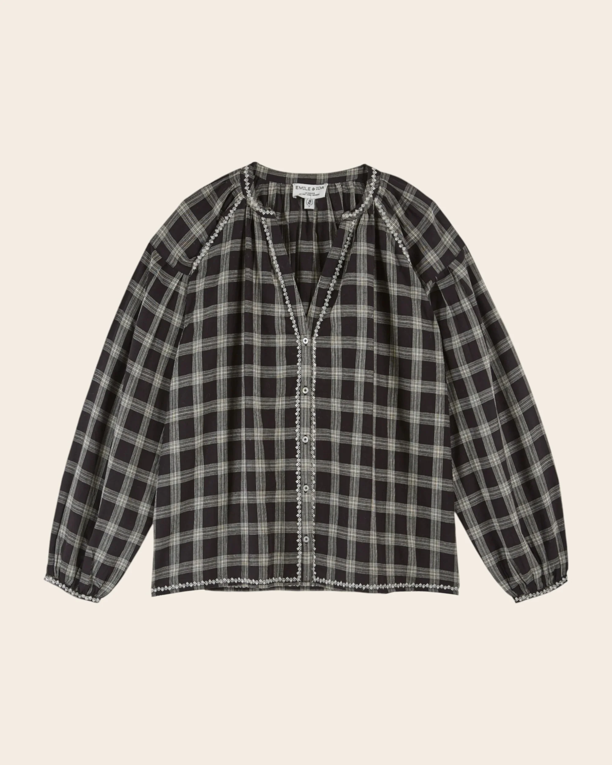 Blouse - Carreaux noir – Image 6