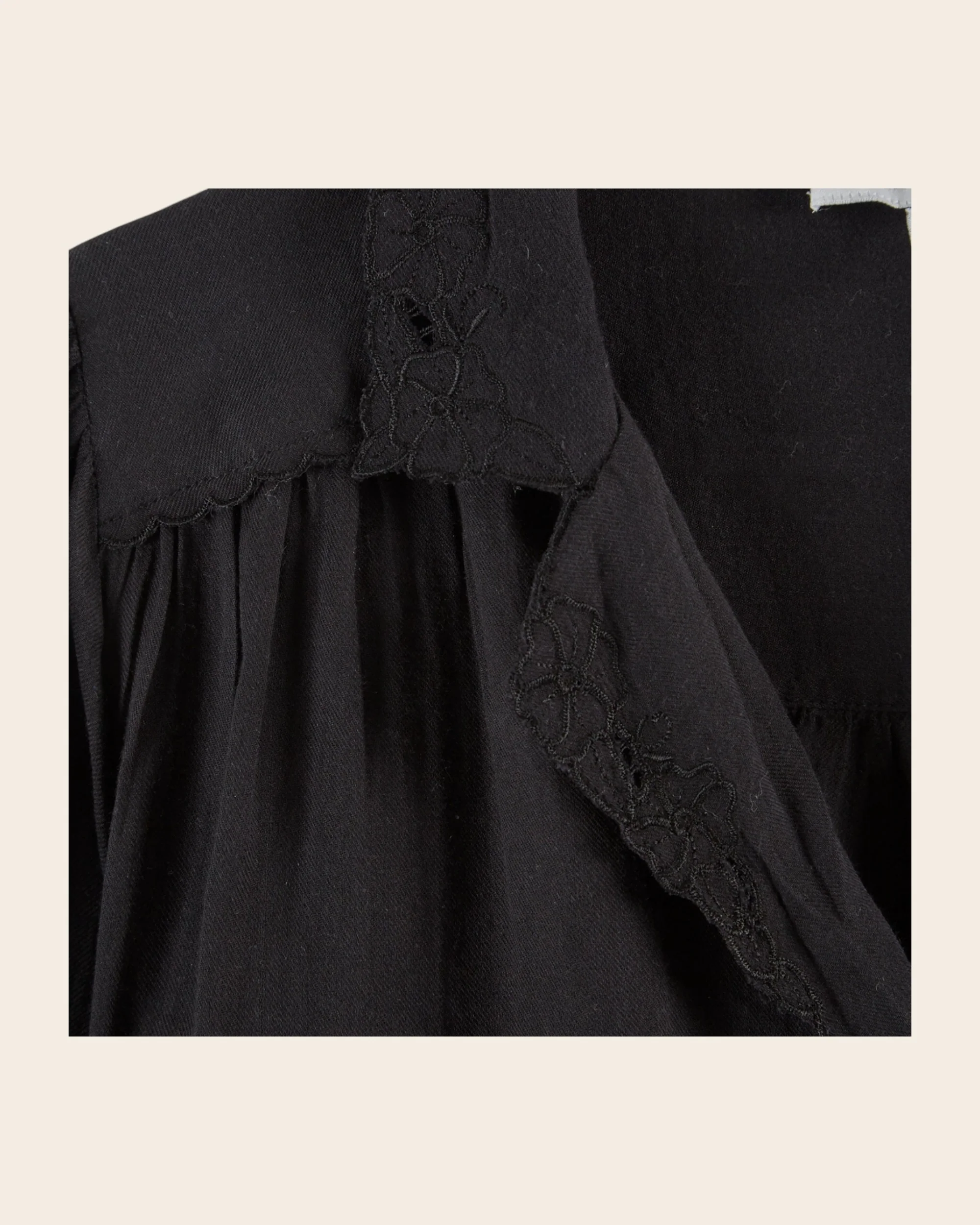Blouse - Brodé en coton noir – Image 8