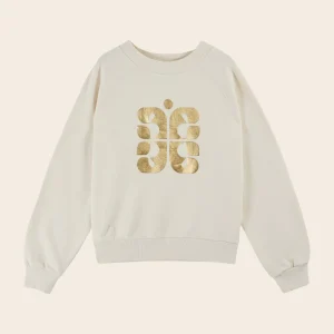 Sweat - Logo coton bio écru