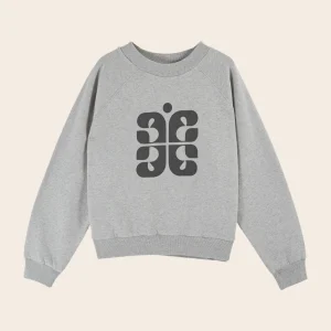 Sweat - Logo coton bio gris