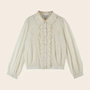 Blouse - Volanté broderie anglaise écru