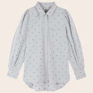 Chemise - Jacquard coeur gris