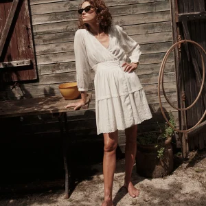Robe - Portefeuille vintage coton écru