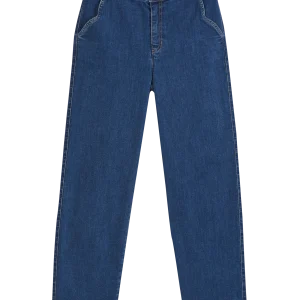 Pantalon - Droit coton bio denim bleu