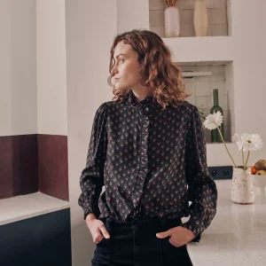 Blouse - Bleu marine et raisin