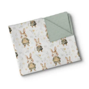 Couverture de minky - Lapins mignons